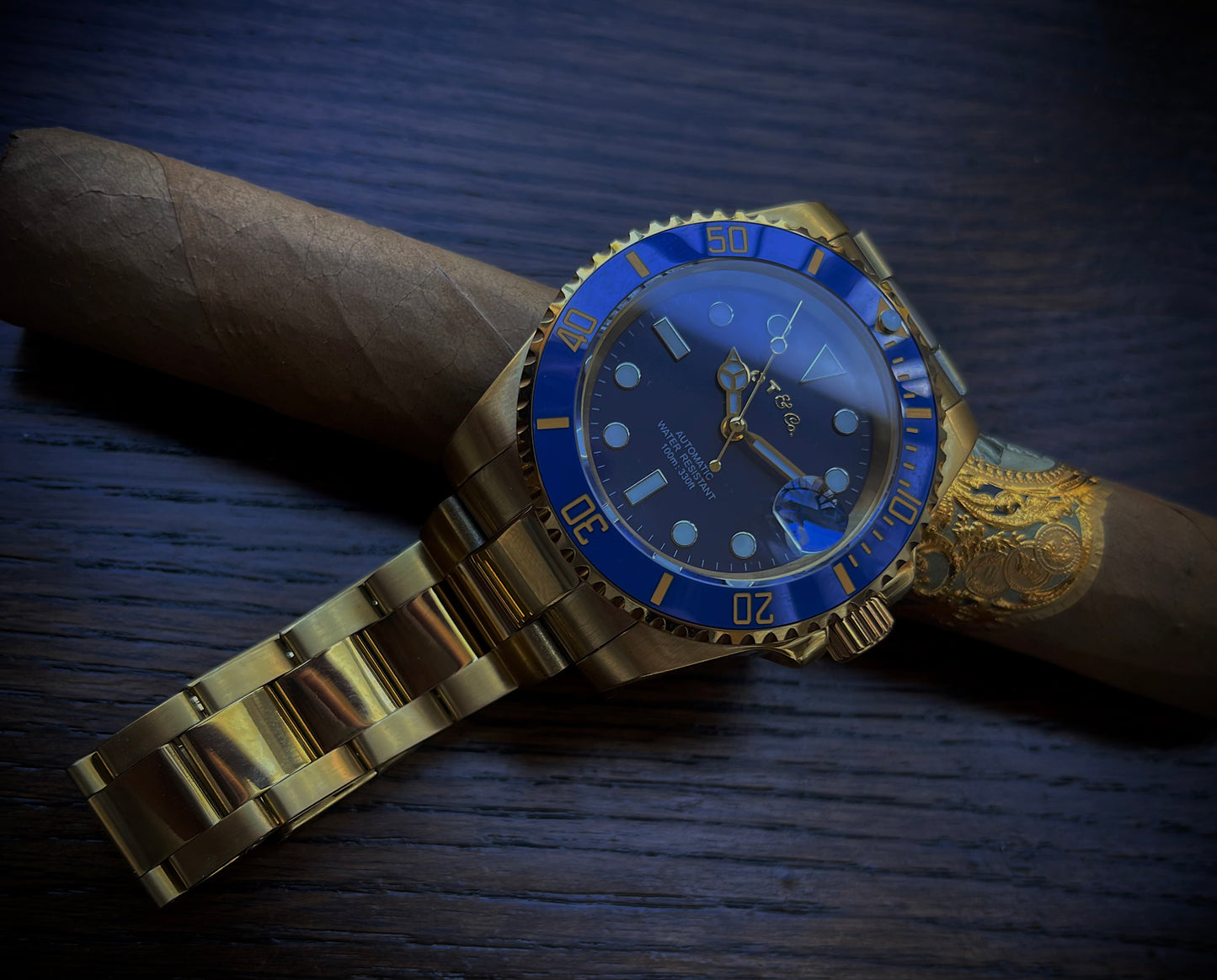 ‘Tommy Blue’ Bespoke Gold Dive Watch